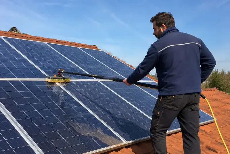 Nettoyage et entretien de panneaux solaires à Montravers